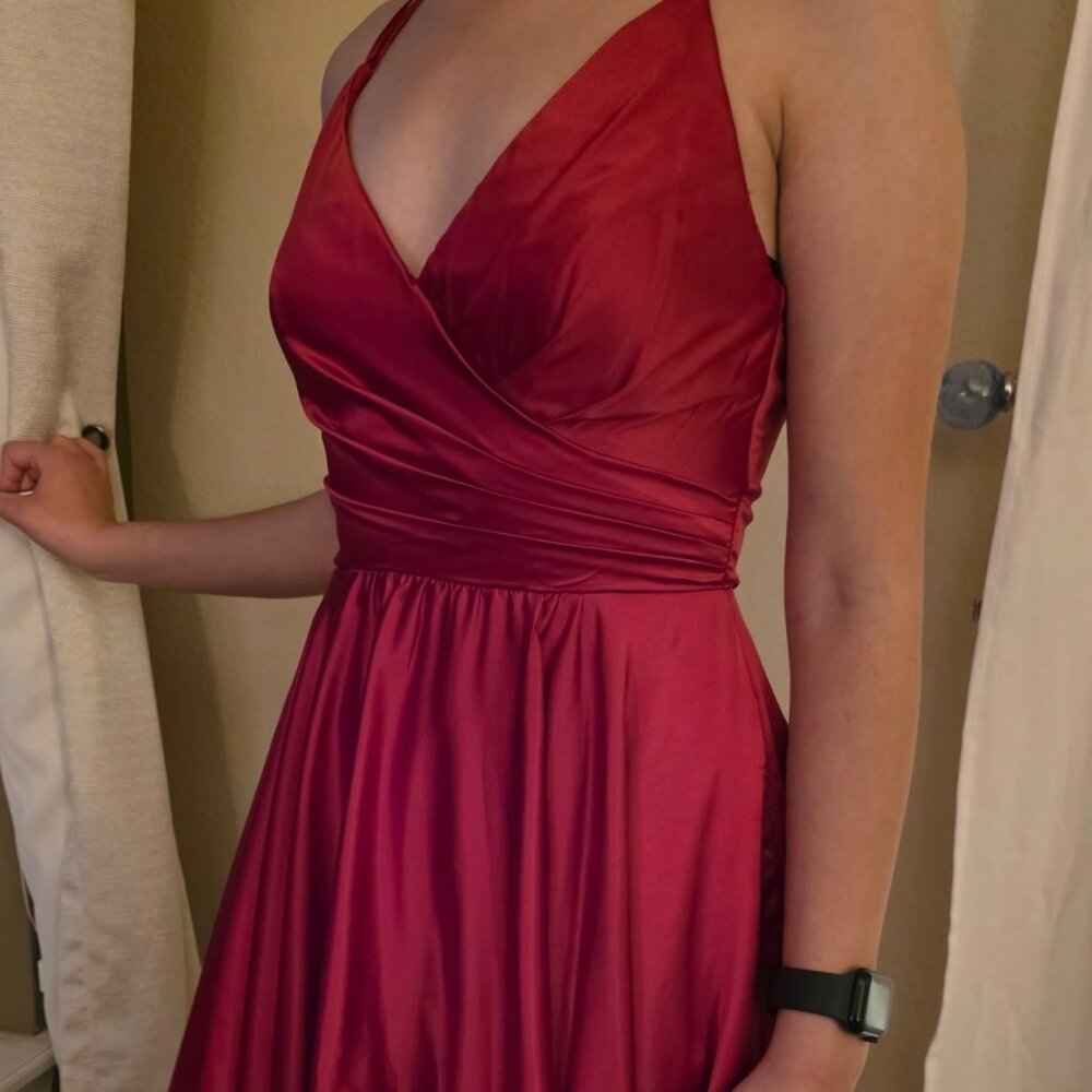 Red Satin Formal/Cocktail/Homecoming Dress